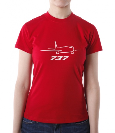 Женская футболка Boeing 737
