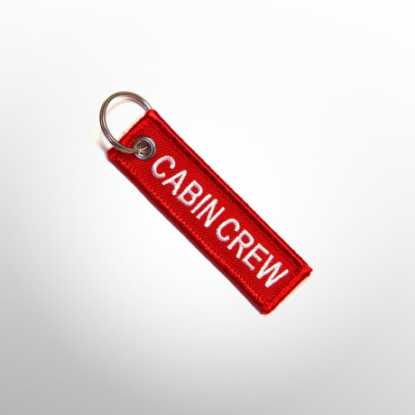 Микро брелок CABIN CREW красный