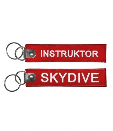 Брелок SKYDIVE / INSTRUKTOR красный