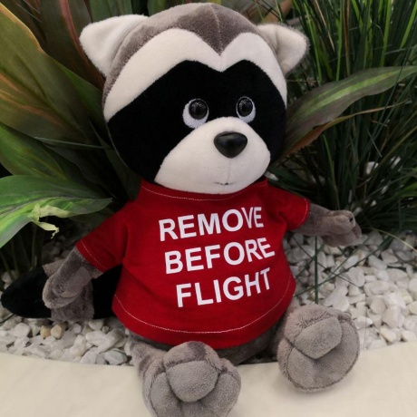 Мягкая игрушка Енот-пилот 20см