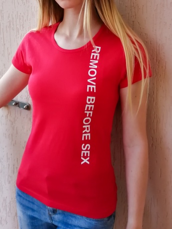 Remove Before Sex женская футболка