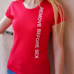 Remove Before Sex женская футболка